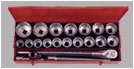 Набор 12-гранных головок 1", 36-80 мм,  21 шт.