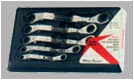 Набор накидных ключей с трещоткой 7-21 мм 7 шт